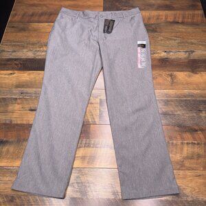 Lee Relaxed Fit Straight Leg Pants Womens 18M Gray Mid Rise Wrinkle Free New